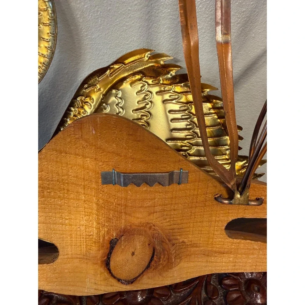 Vintage Brass Swan Wall Hanging • Mid Century Modern Bird Art